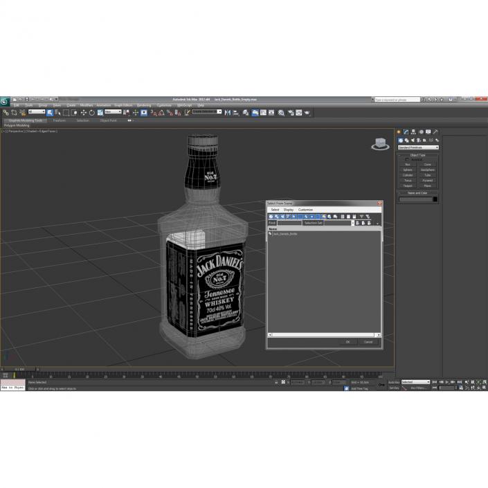 3D model Jack Daniels Bottle Empty