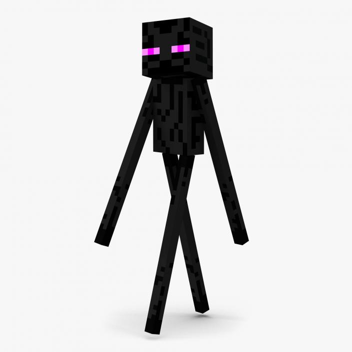 3D model Minecraft EnderMan Rigged