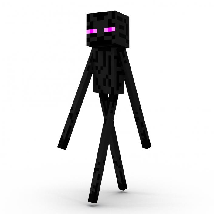 3D model Minecraft EnderMan Rigged