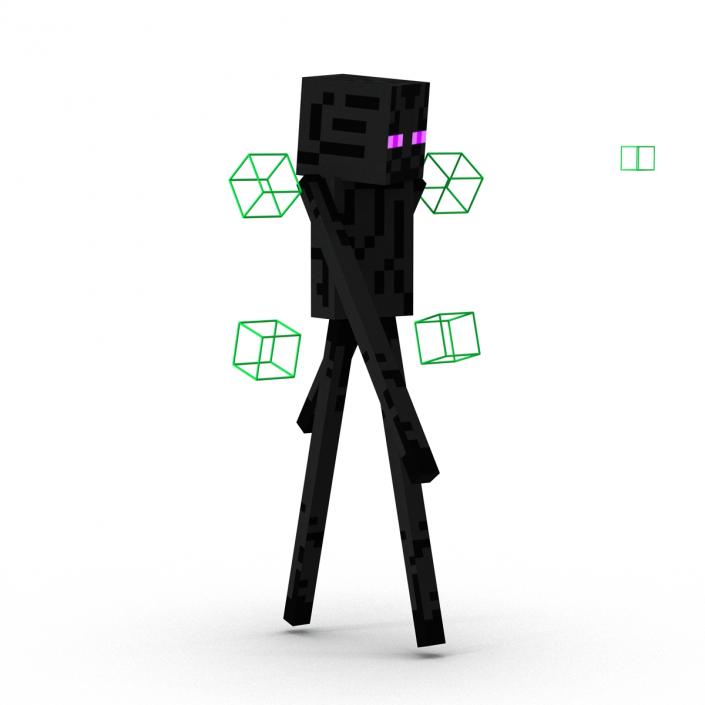 3D model Minecraft EnderMan Rigged