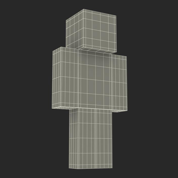 3D Minecraft Zombie Rigged model