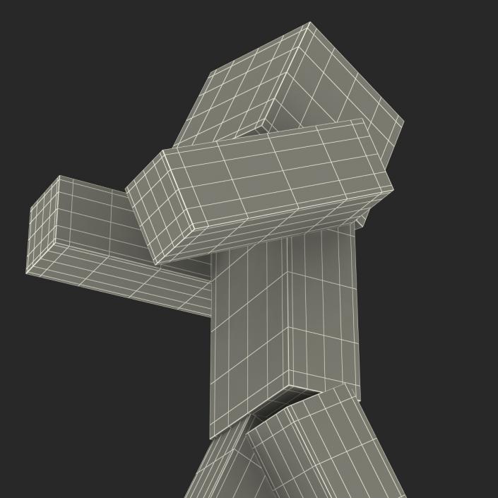 3D Minecraft Zombie Rigged model