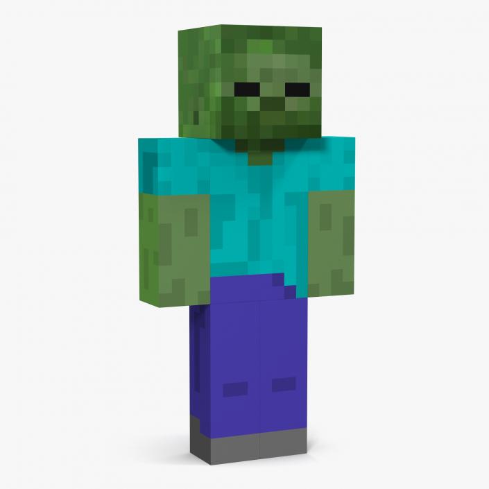 3D Minecraft Zombie