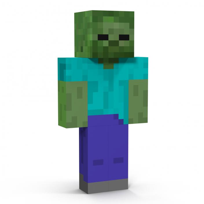 3D Minecraft Zombie