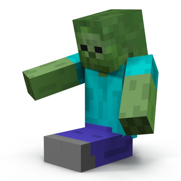 3D Minecraft Zombie