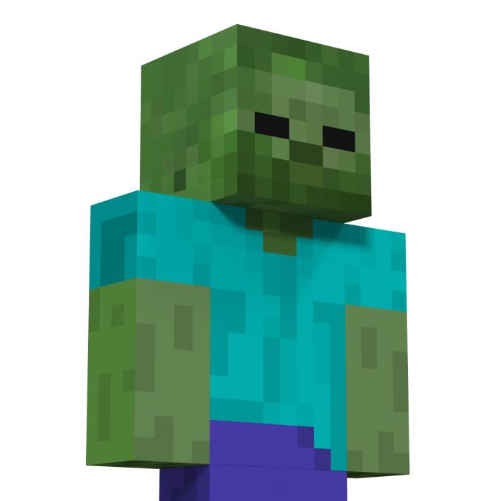 3D Minecraft Zombie