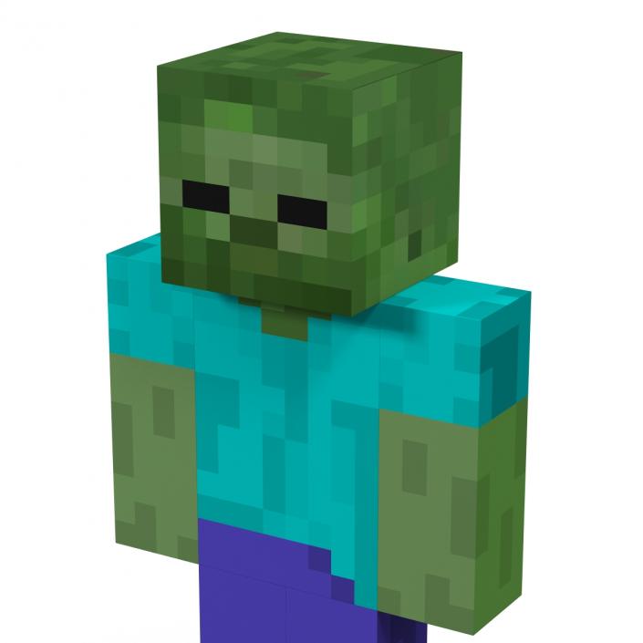 3D Minecraft Zombie