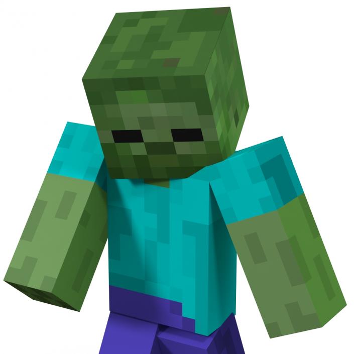 3D Minecraft Zombie