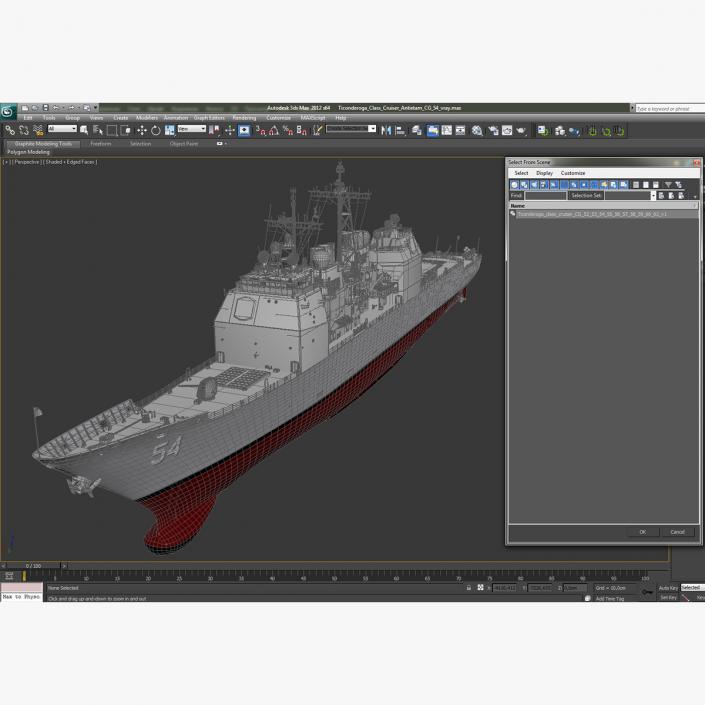 3D model Ticonderoga Class Cruiser Antietam CG-54