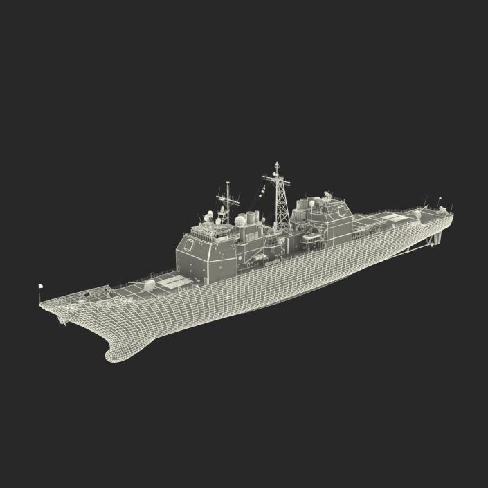 3D model Ticonderoga Class Cruiser Antietam CG-54