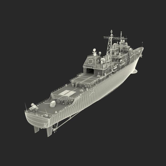 3D model Ticonderoga Class Cruiser Antietam CG-54