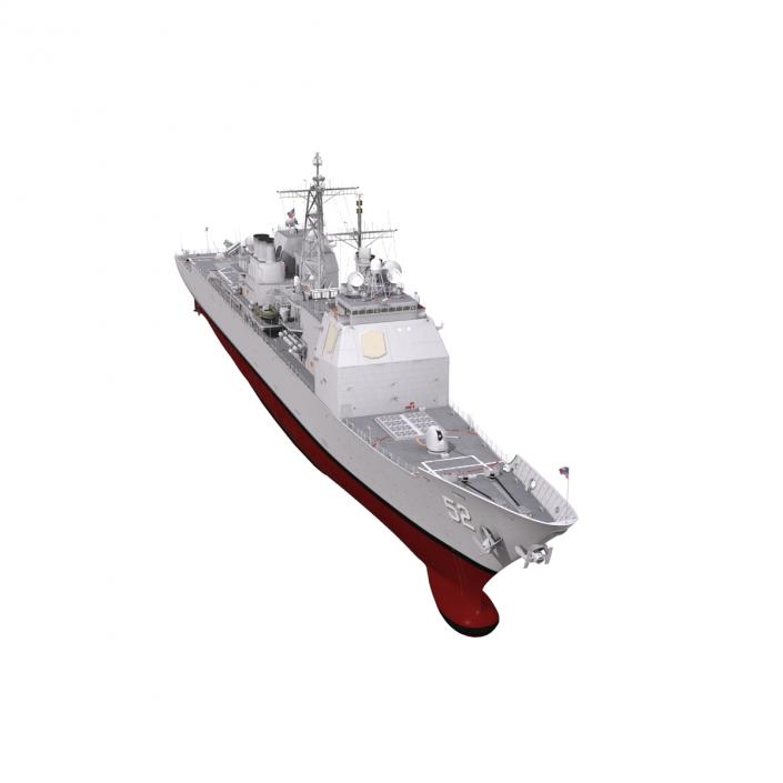 3D Ticonderoga Class Cruiser Bunker Hill CG-52 model