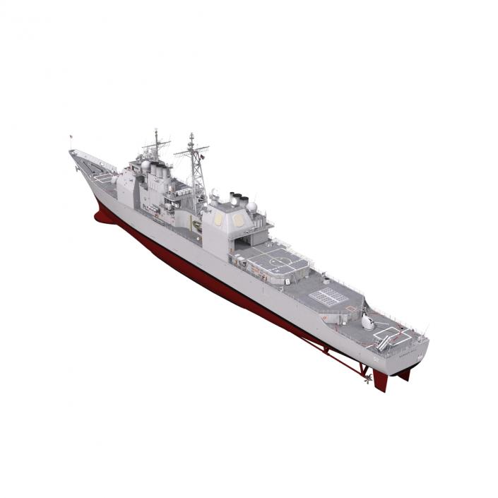 3D Ticonderoga Class Cruiser Bunker Hill CG-52 model