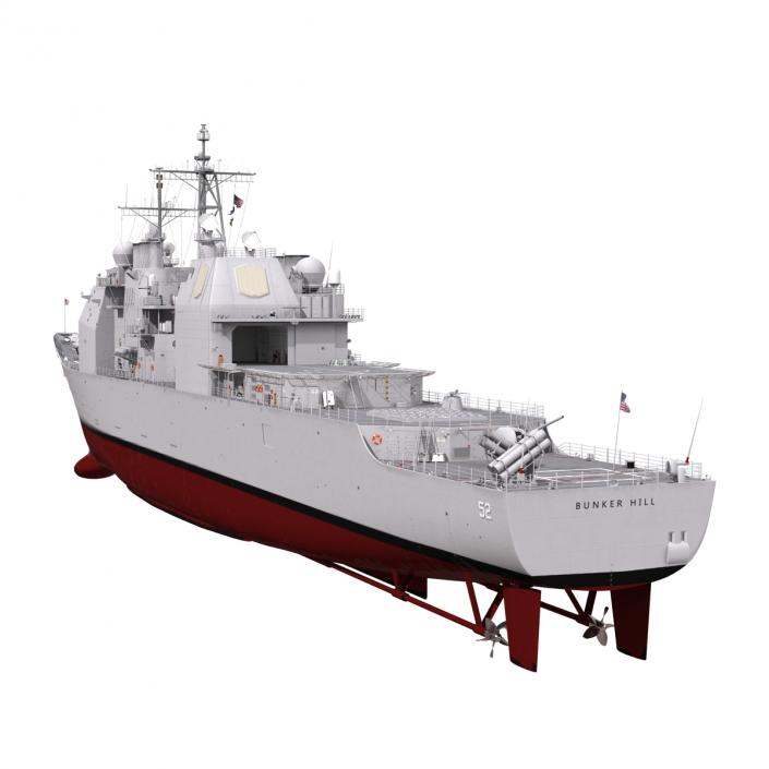 3D Ticonderoga Class Cruiser Bunker Hill CG-52 model