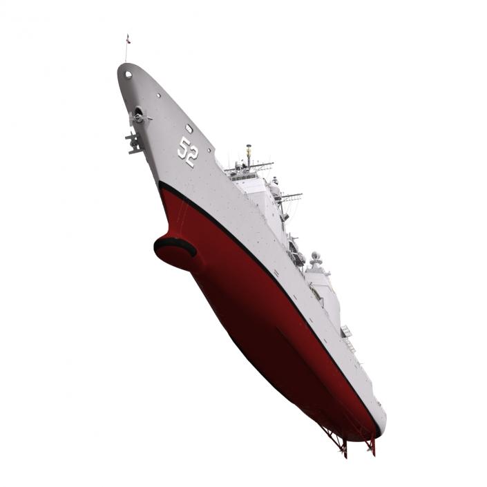 3D Ticonderoga Class Cruiser Bunker Hill CG-52 model