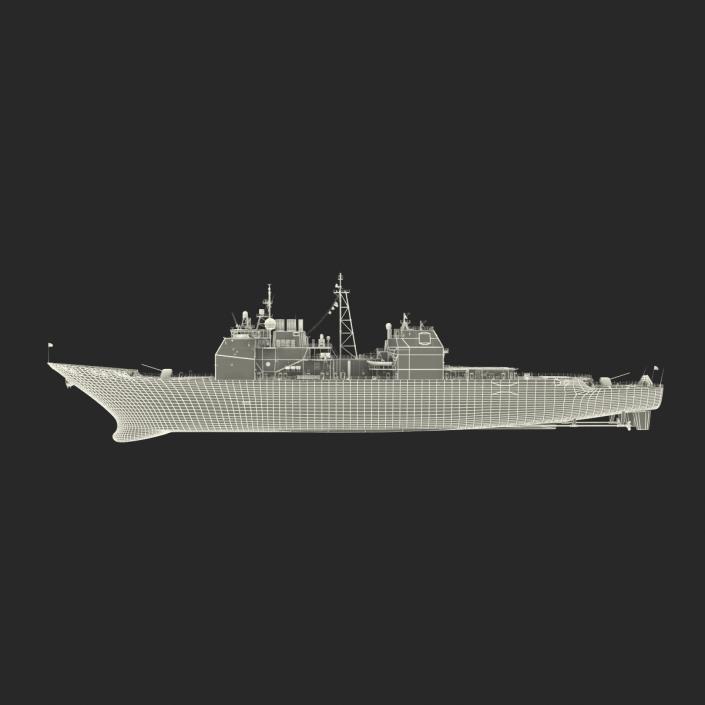 3D Ticonderoga Class Cruiser Bunker Hill CG-52 model