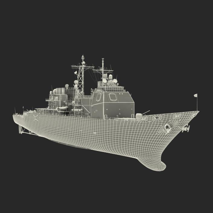 3D Ticonderoga Class Cruiser Bunker Hill CG-52 model