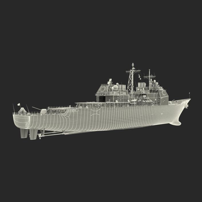 3D Ticonderoga Class Cruiser Bunker Hill CG-52 model