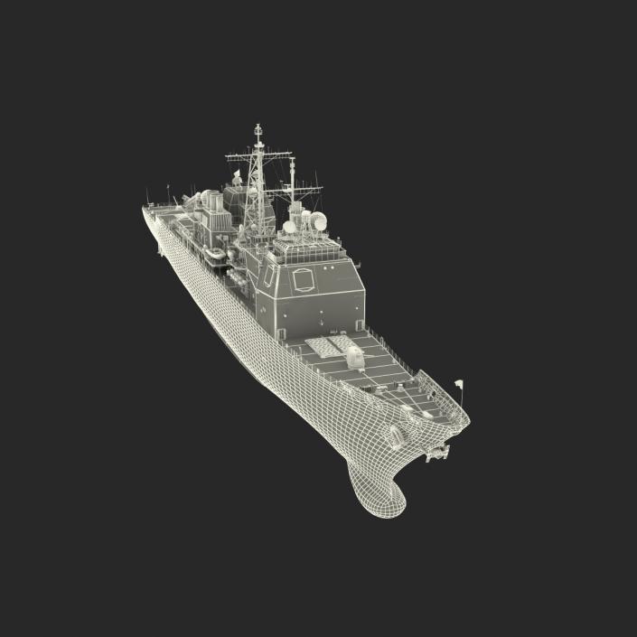 3D Ticonderoga Class Cruiser Bunker Hill CG-52 model