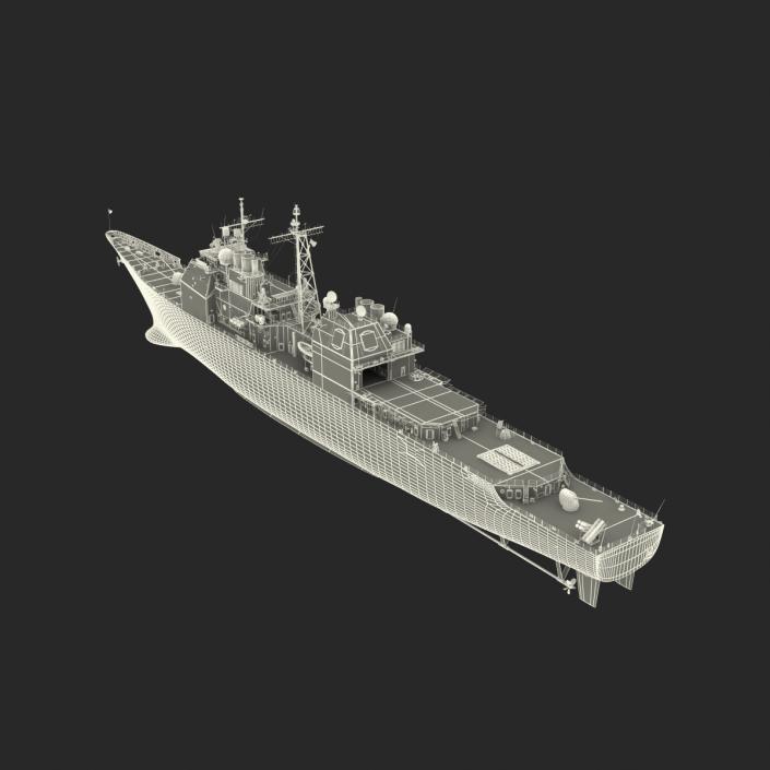 3D Ticonderoga Class Cruiser Bunker Hill CG-52 model