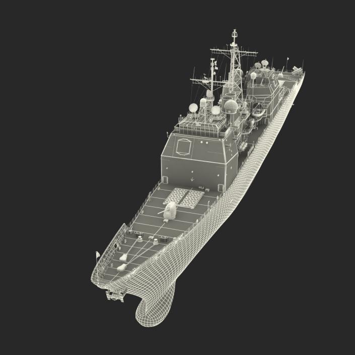 3D Ticonderoga Class Cruiser Bunker Hill CG-52 model