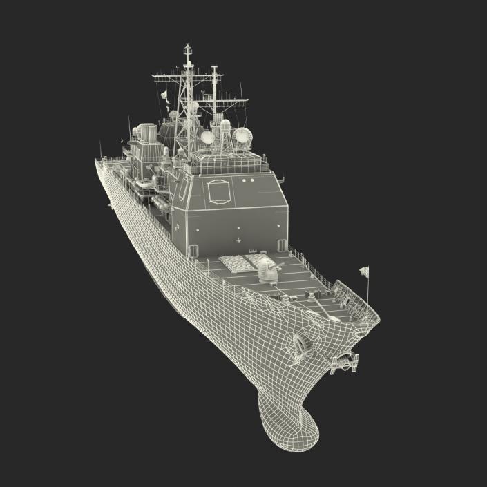 3D Ticonderoga Class Cruiser Bunker Hill CG-52 model