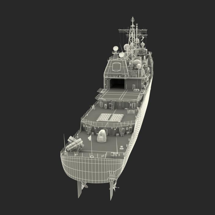 3D Ticonderoga Class Cruiser Bunker Hill CG-52 model