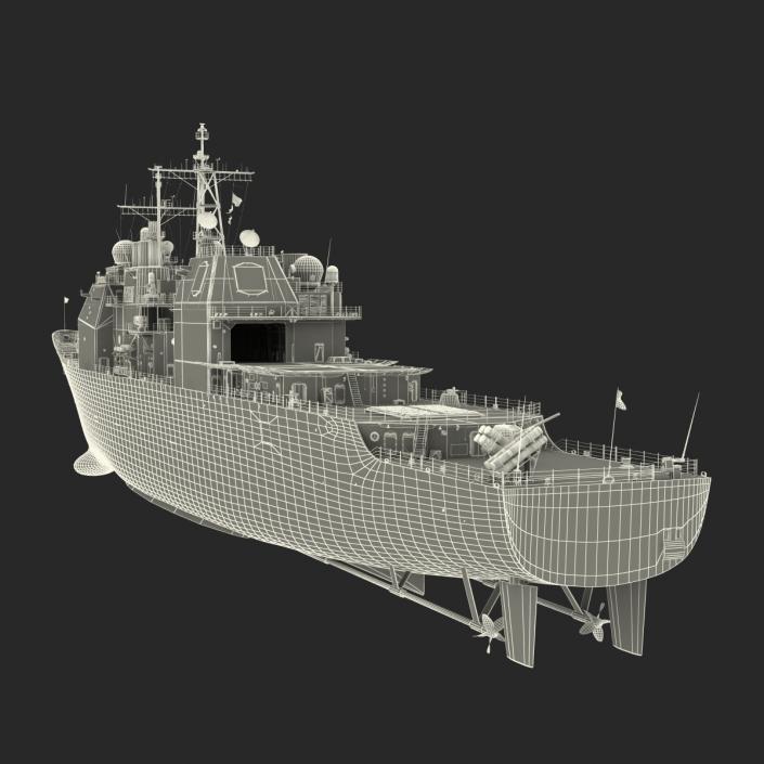 3D Ticonderoga Class Cruiser Bunker Hill CG-52 model