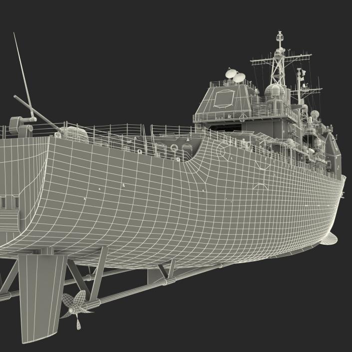 3D Ticonderoga Class Cruiser Bunker Hill CG-52 model