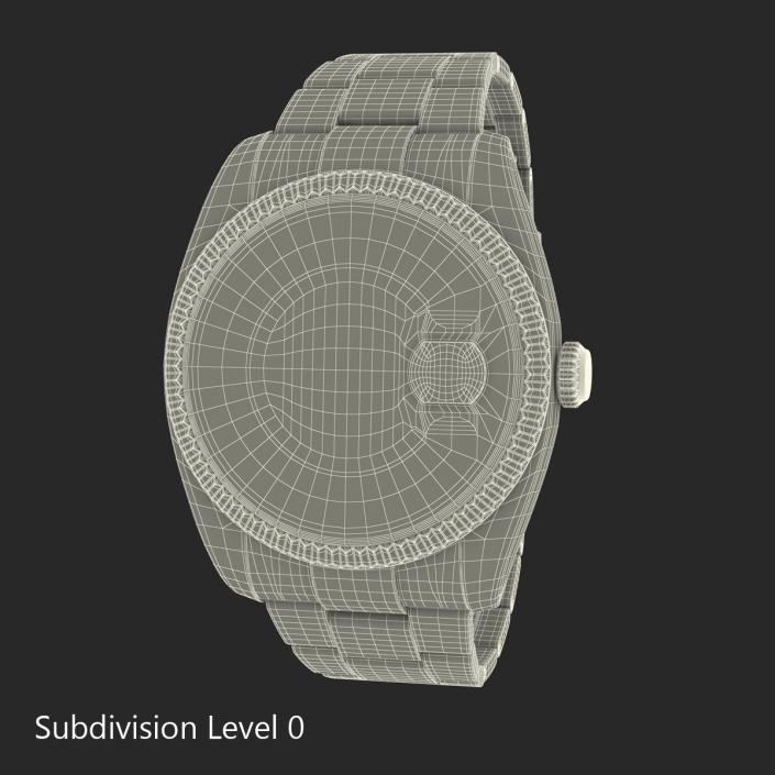 3D model Rolex Datejust White Gold 36mm