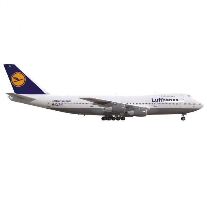 3D model Boeing 747-200B Lufthansa