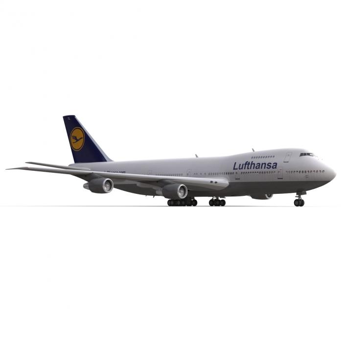 3D model Boeing 747-200B Lufthansa