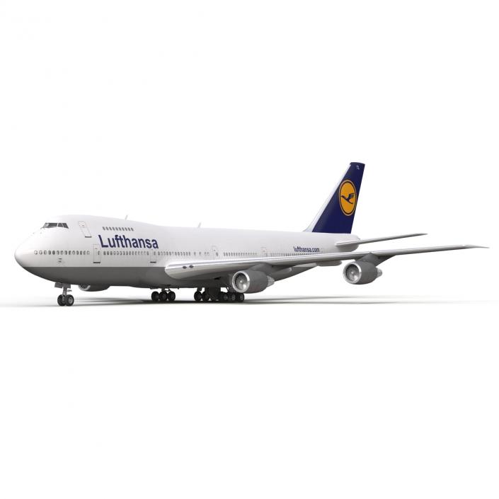 3D model Boeing 747-200B Lufthansa