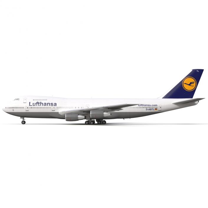 3D model Boeing 747-200B Lufthansa