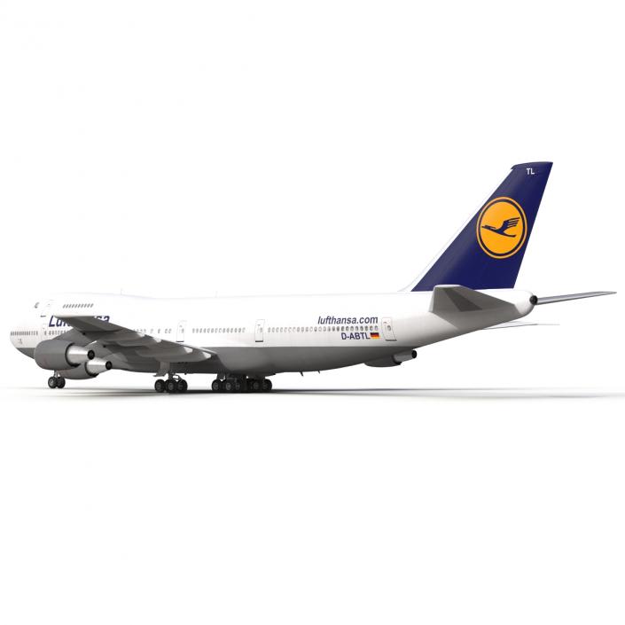 3D model Boeing 747-200B Lufthansa