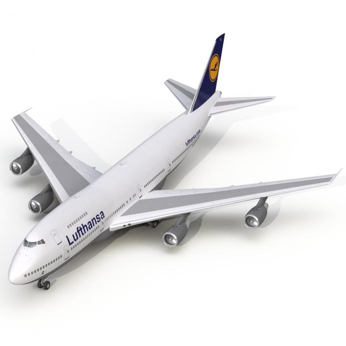 3D model Boeing 747-200B Lufthansa