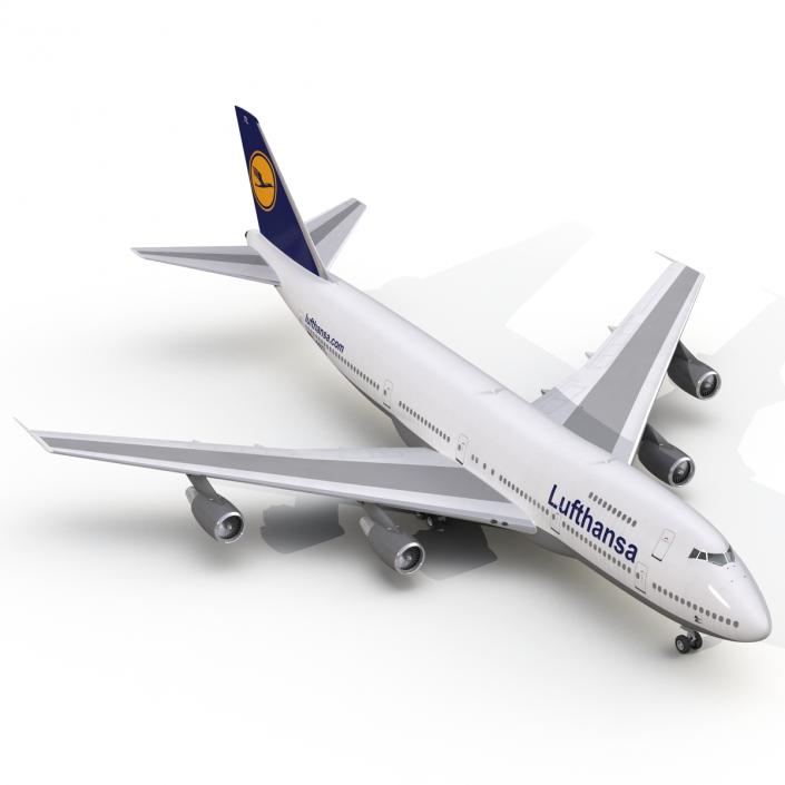 3D model Boeing 747-200B Lufthansa