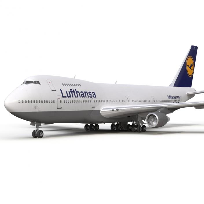 3D model Boeing 747-200B Lufthansa