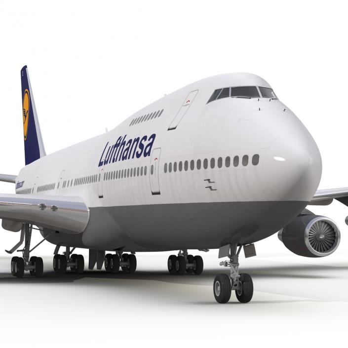 3D model Boeing 747-200B Lufthansa