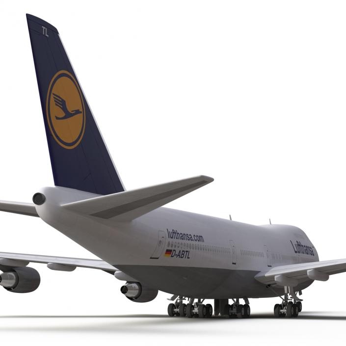 3D model Boeing 747-200B Lufthansa