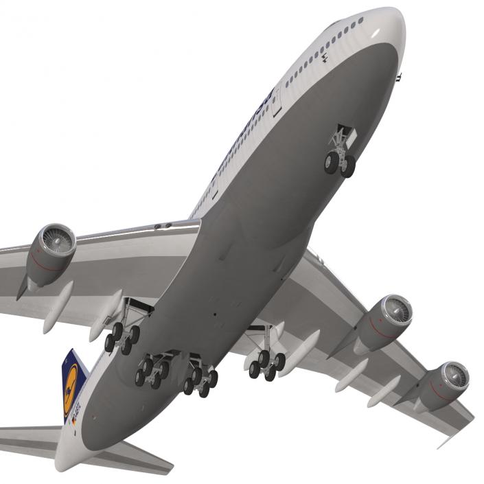 3D model Boeing 747-200B Lufthansa