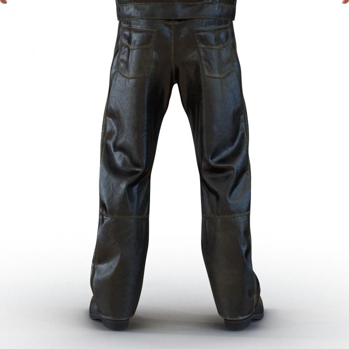 3D Biker Man Generic with Fur