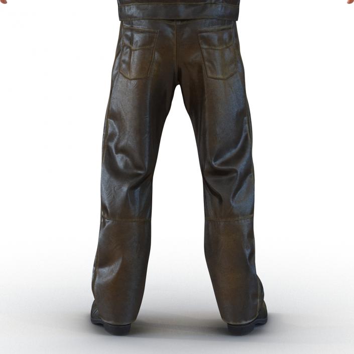 3D Biker Man with Fur Generic 2 model