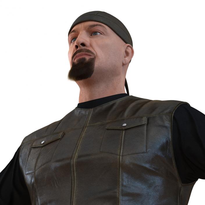 3D Biker Man with Fur Generic 2 model