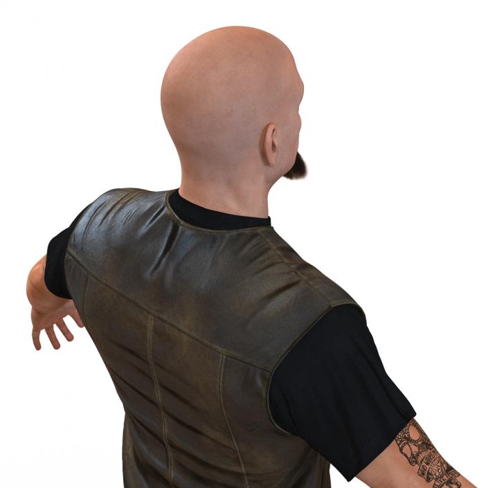 3D Biker Man with Fur Generic 2 model