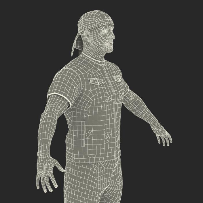 3D Biker Man with Fur Generic 2 model