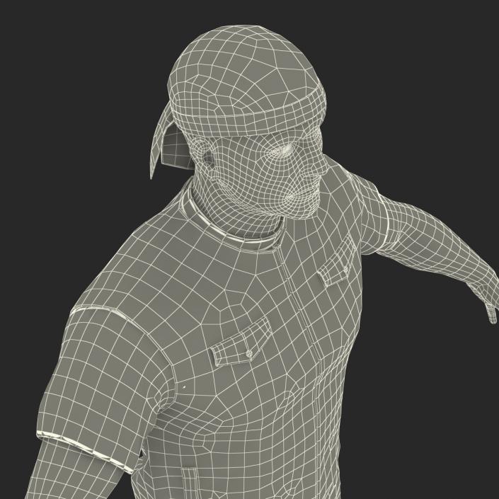 3D Biker Man with Fur Generic 2 model