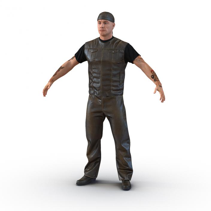 Biker Man Generic 2 3D model