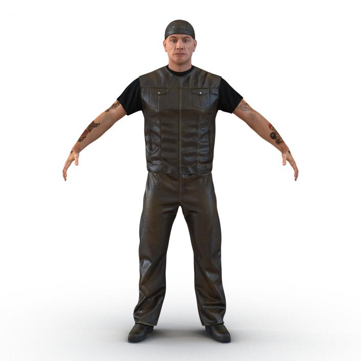 Biker Man Generic 2 3D model