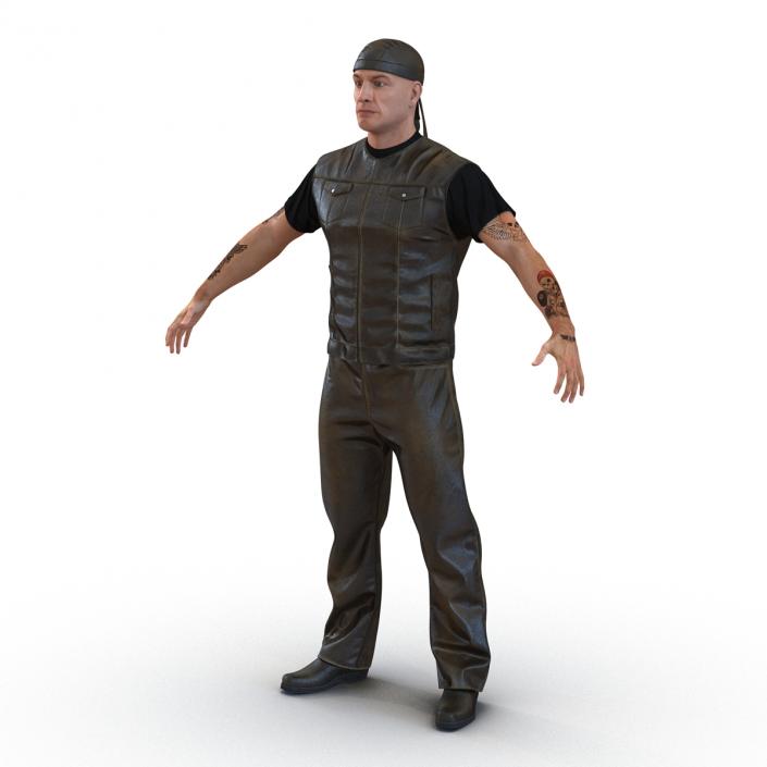 Biker Man Generic 2 3D model